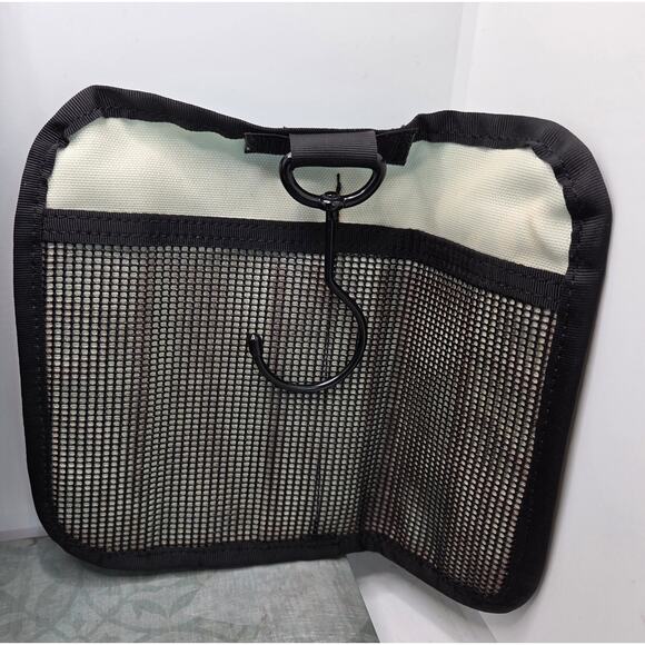 LL Bean Traveler Bag Hanging Toiletry Organizer Blue Tropical Mirror Detachable - Picture 7 of 11